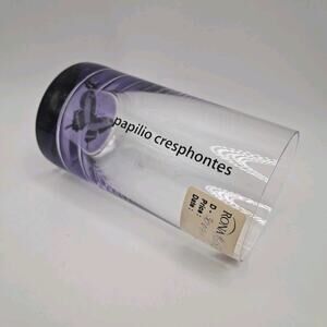 RONA Papilio Cresphontes Butterfly Purple Base Drinking Glass 4.5" VintageVase